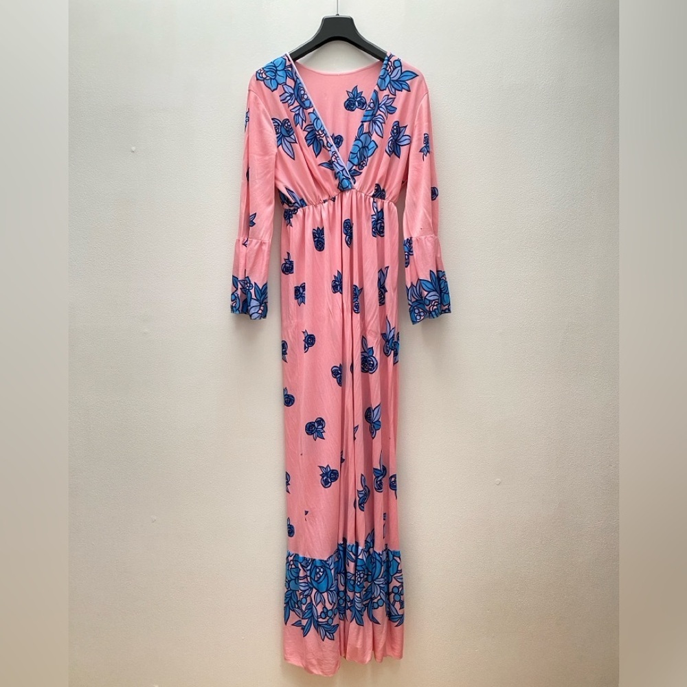 Vintage - Light Pink and Blue Nightgown / Dress